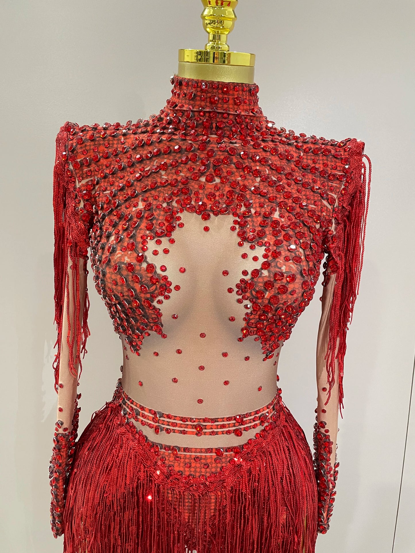 Women Sparkly Rhinestone Sequin Tassel Stretch Bodysuits 2025 New Arrival Birthday Party Nightclub Dj Stage Performance Costume
