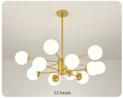 Modern Lustrous Glass Chandelier Ceiling Light Elegant Indoor Lighting for Living Room Dining Room - Luxury Room Decoration