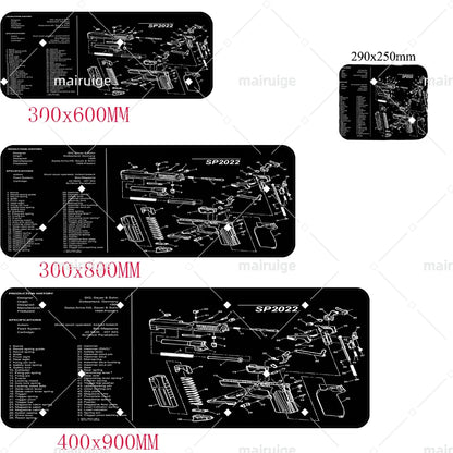 Large Gun Game Mouse Pad 90x40 Gaming Desk Mat Gun Part Mouse Mat Computer Rifle Gamer offices accessories teclado Mousepad