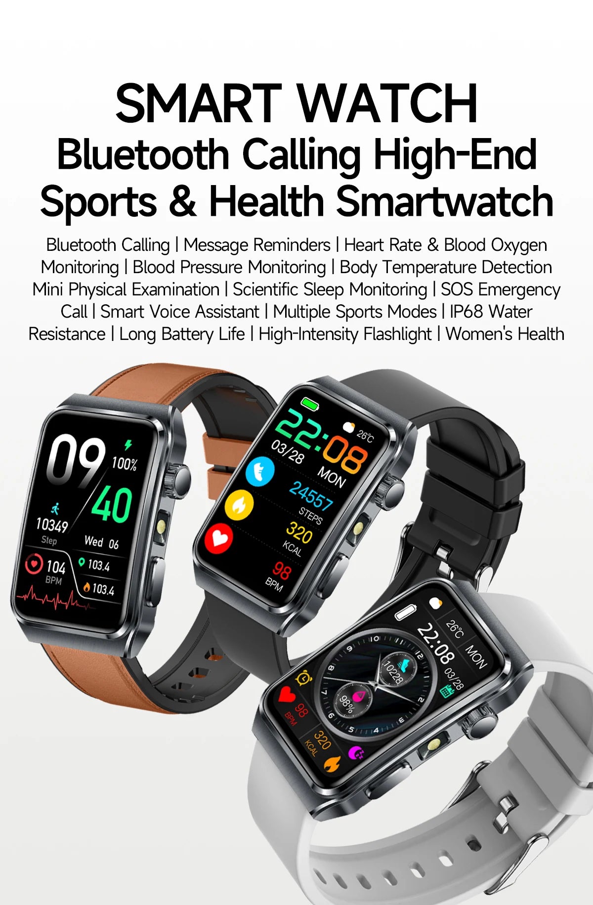 New 2025 For Apple Watch 10 Smart Watch Men Body Temperature Bluetooth Call GPS Sports Women Smartwatch for Apple iOS Watches