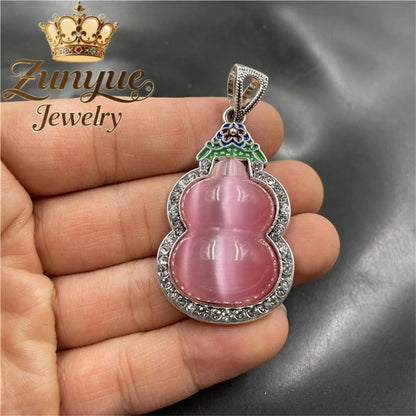 Natural Colorful Cat's Eye Stone Pendant Necklace Elegant Fashion Daily Wear Luxury Quality Fine Jewelry For Women Unisex Gift