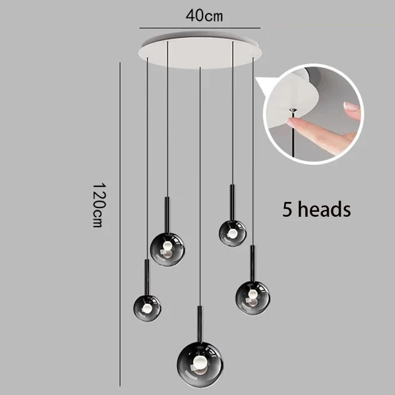 Modern home decor led lights pendant light lamps forstaircase Chandeliers for living room hanging light indoor lighting