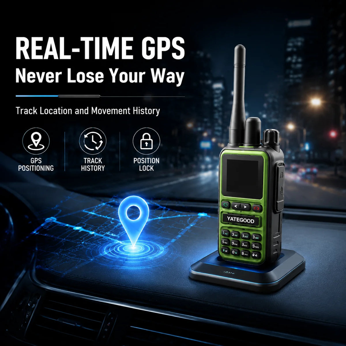 GM10 POC 4G Network GPS 100KM Dual-Mode Walkie-Talkie Global Intercom 5000KM Radio