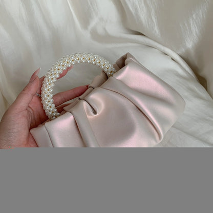 Fashion Pearl Handle Women Dinner Clutch Purse Handbags Luxury Design Ladies Square Shoulder Bags Female Small Messenger Bag