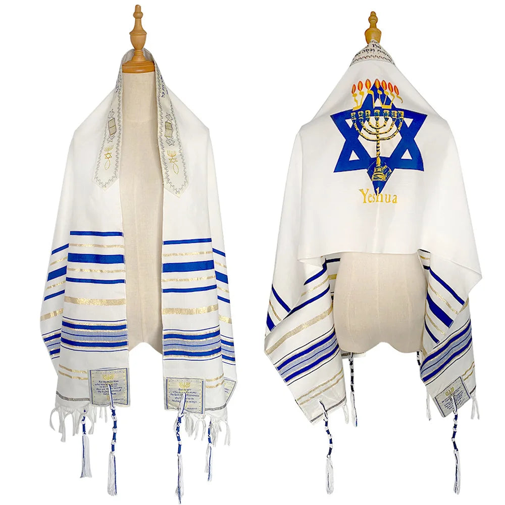2026 Unisex Jewish Tallit Prayer Shawl Talis Scarf Lord Prayer Head Holy Spirit Pilgrim Shawls Red Ethnic Wraps Fashion 50x180cm