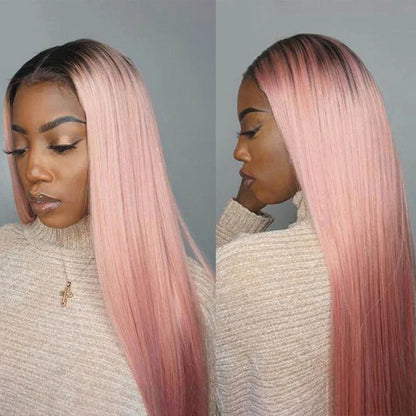 Debut Blonde Straight Lace Front Wigs 13x6x1 Lace Part Human Hair Wig For Women Transparent Lace Highlight Colored Remy Hair