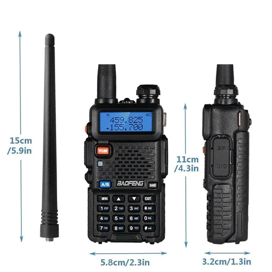 2pcs BAOFENG  5W 8W High Power Dual Band Two Way Radio Long Range Handheld Portable Walkies Talkies For Hunting