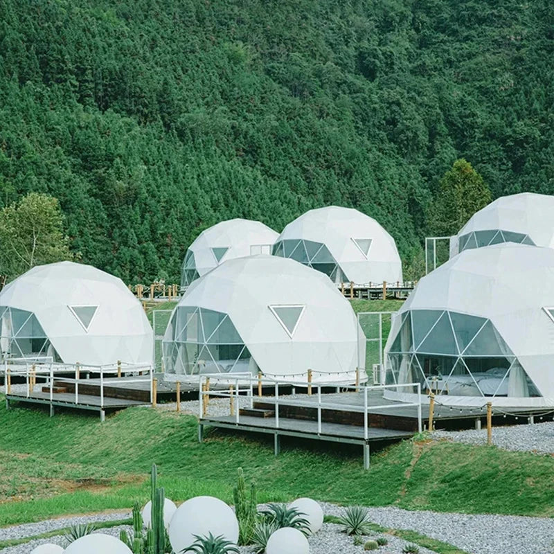 Premium Geodesic Glamping Dome Tent -All-Season Dome House & Professional Camping Tent for Luxury Outdoor Accommodation Projects