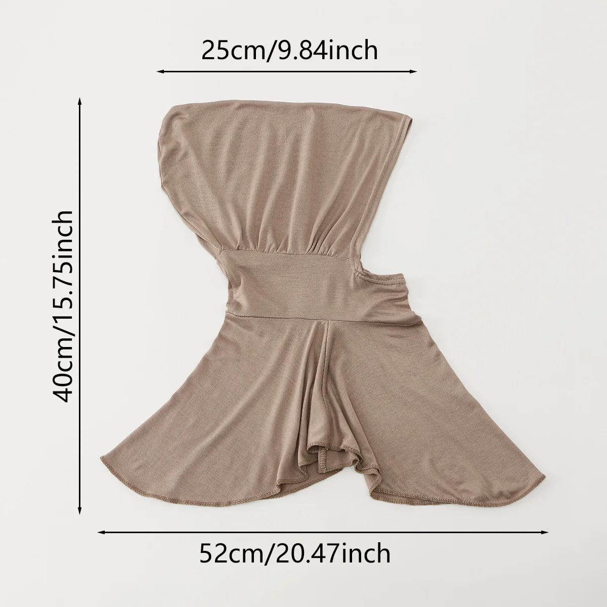 Versatile Fake Collar Hat Muslim Inner Premium Ready Jersey Hijab Cap Scarf Cotton Neck Cover Muslim Soft Woman Hijabs 40*25cm