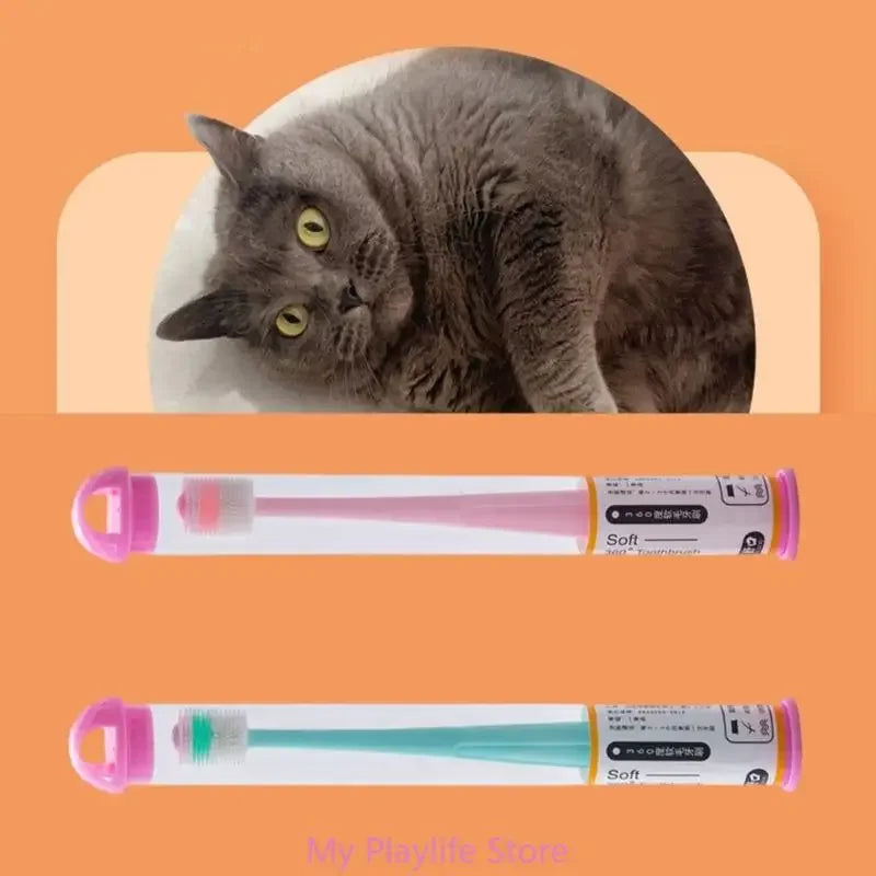 Small Pet Toothbrush for Dogs Cat Teeth Cleaning Kits Soft Silicone Bristle Dog Toothbrush Dental Care Puppy Tooth Brush