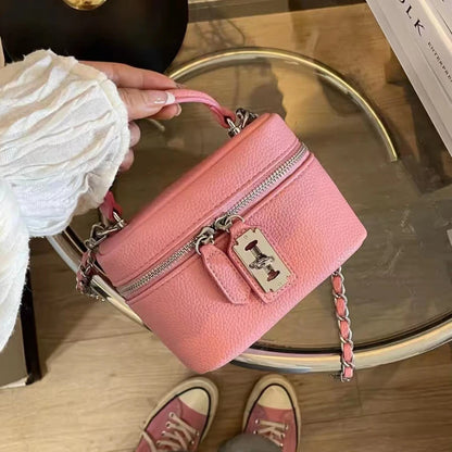 Women Square Handbags 2024 Summer Fashion Chains Crossbody Bags Texture PU Shoulder Bag Elegant Chic Mini Mobile Phone Bags