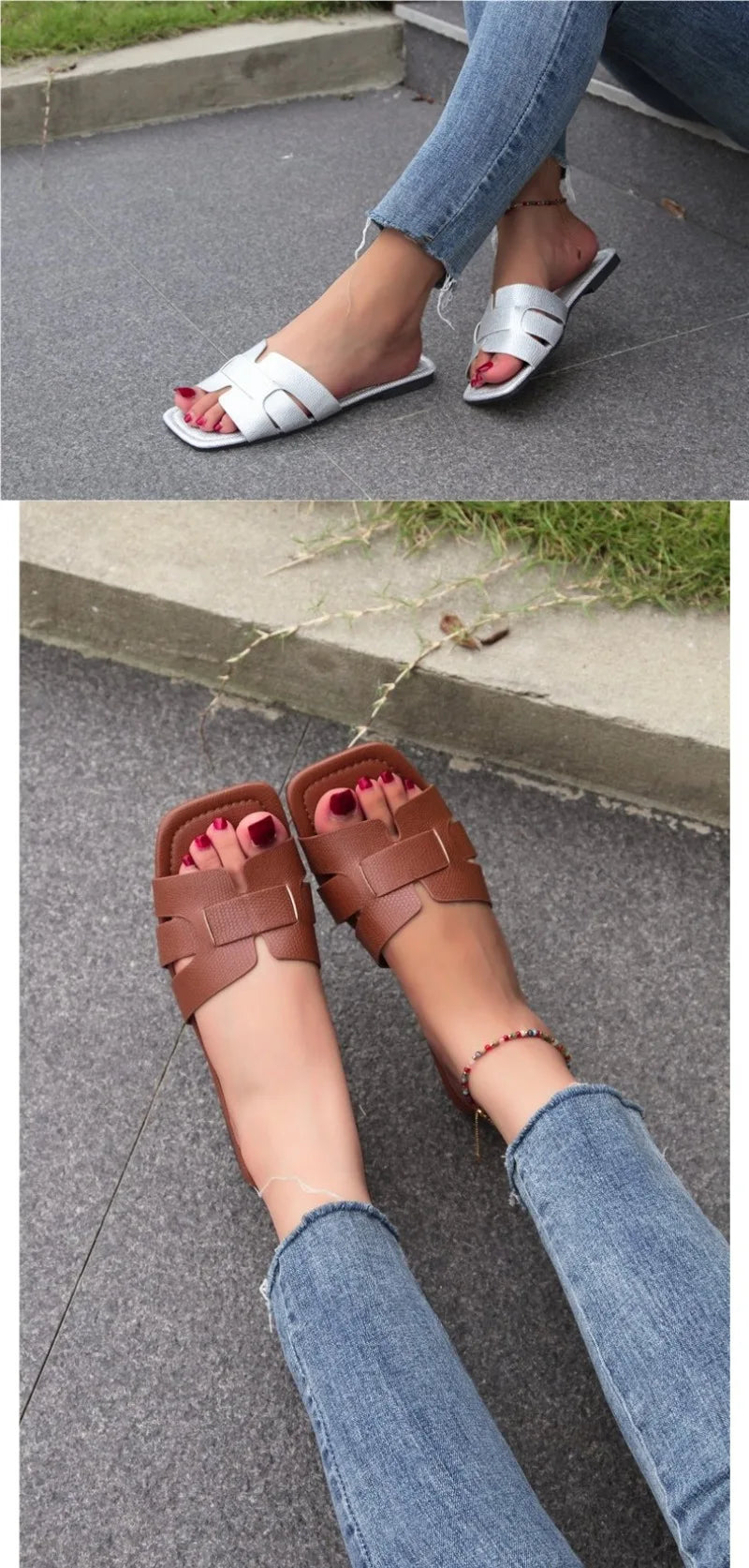 Luxury Brand Designer Women'S Sandals Fashionable And Elegant Flat Shoes Sexy Casual Beach Shoes Summer Outdoor Slippers women