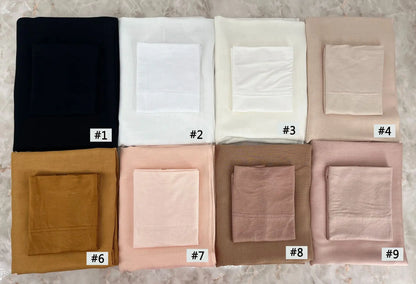84colors Modal Hijab with Modal Undercap Set Basic Stretchy Pullover Headscarf Thin Breathable Sunscreen Head Wrap Hijabs Scarf
