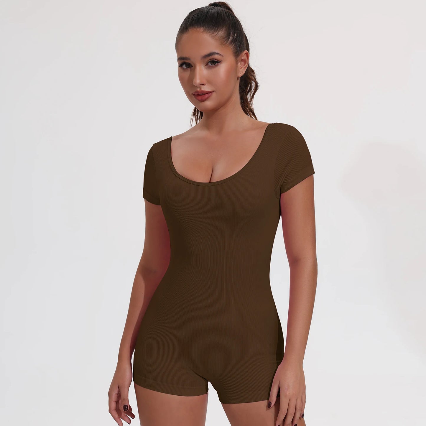 Sporty Jumpsuit Sport Outfit For Woman Sportswear U-Back Sports Overalls Gym Wear Women Bodycon One-piece For Fitness Yoga