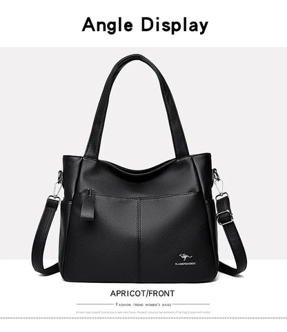 High Quality Soft Leather Shoulder Crossbody Bags For Women Large Capacity Luxury Bag Brand Designer Casual Handbag Sac A Main