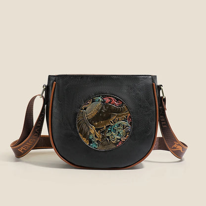 Vintage 3D Floral Embossed Crossbody Bag Soft Leather Elegant Shoulder Bag Luxury Handbag Women Bags Designer Mother Ladies Sac