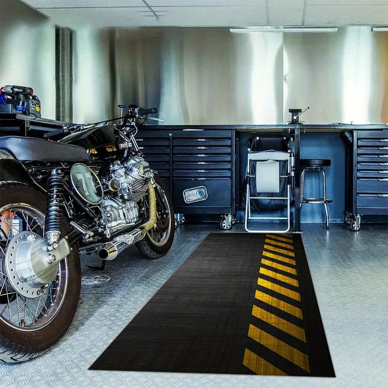 VIKAMA Cool Motorcycle Display Mat Non-Slip And Wear-Resistant Garage Mat Corridor Bedroom Bedside Blanket Home Decoration