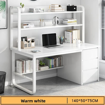 Multi-functional Desk Desktop Computer Desk Simple Home Desk Student Bedroom Bookshelf Integrated Writing Desk