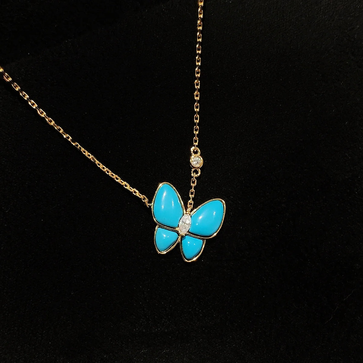 Trendy Real 925 Sterling Silver Necklace For Women 5a Zircon  Butterfly Design Chain Pendant Luxury Design Fine Jewelry