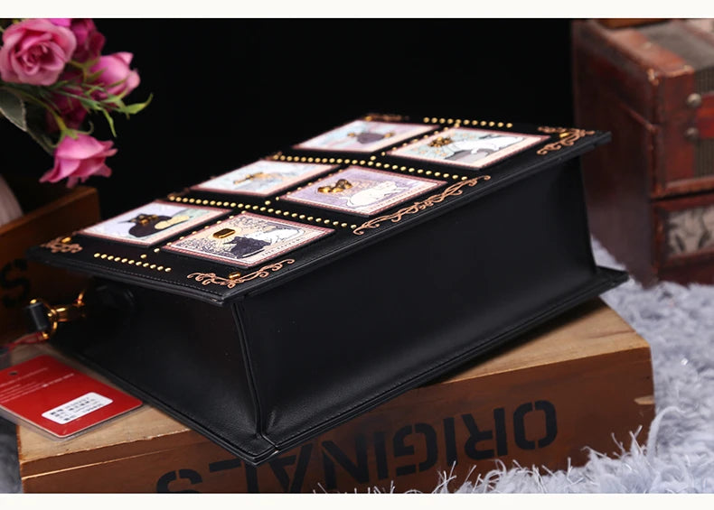 Vintage and Luxury Designer Bag with Delicate Embroidery Cat Printing Women Popular and Fashionable Tote Bag with Large Capacity