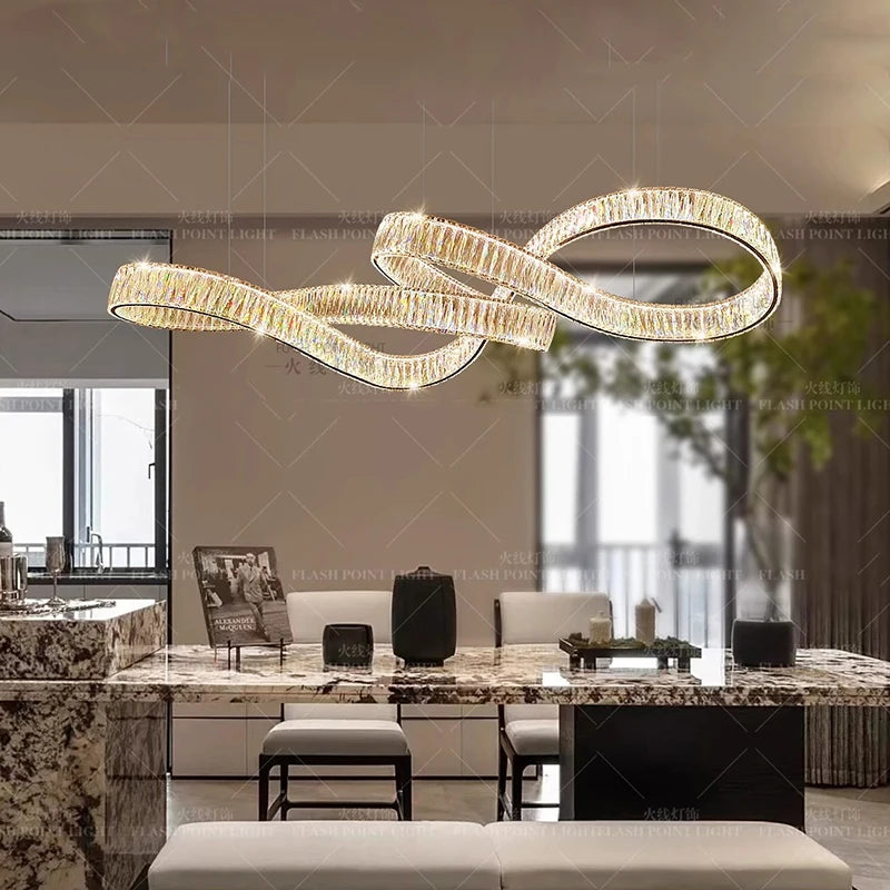 home decorationPendant lights, luxury crystal living room chandelier, dining room Pendant lamp, ceiling light, indoor lighting