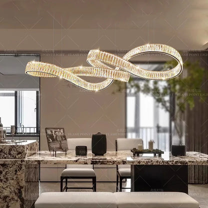 home decorationPendant lights, luxury crystal living room chandelier, dining room Pendant lamp, ceiling light, indoor lighting