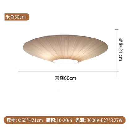 Wabi-sabi Minimalist LED Ceiling Chandeliers Lamps Flush Mount Fabric Pendant Lights Home Decoration Dinning Living Room Bedroom
