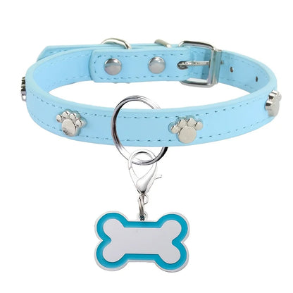 Engraved Dog Collar with Name & Phone Number Adjustable Custom Puppy Collar Pet ID Tag for Small Medium Large Dogs & Cats Collar