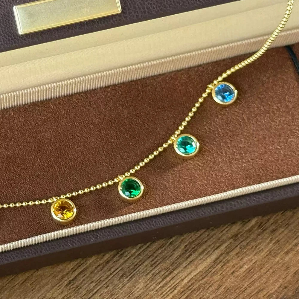 WUIHA Vintage 100% 925 Sterling Silver Lab Sapphire High Carbon Diamonds Gemstone Party Pendant Necklace Choker Fine Jewelry