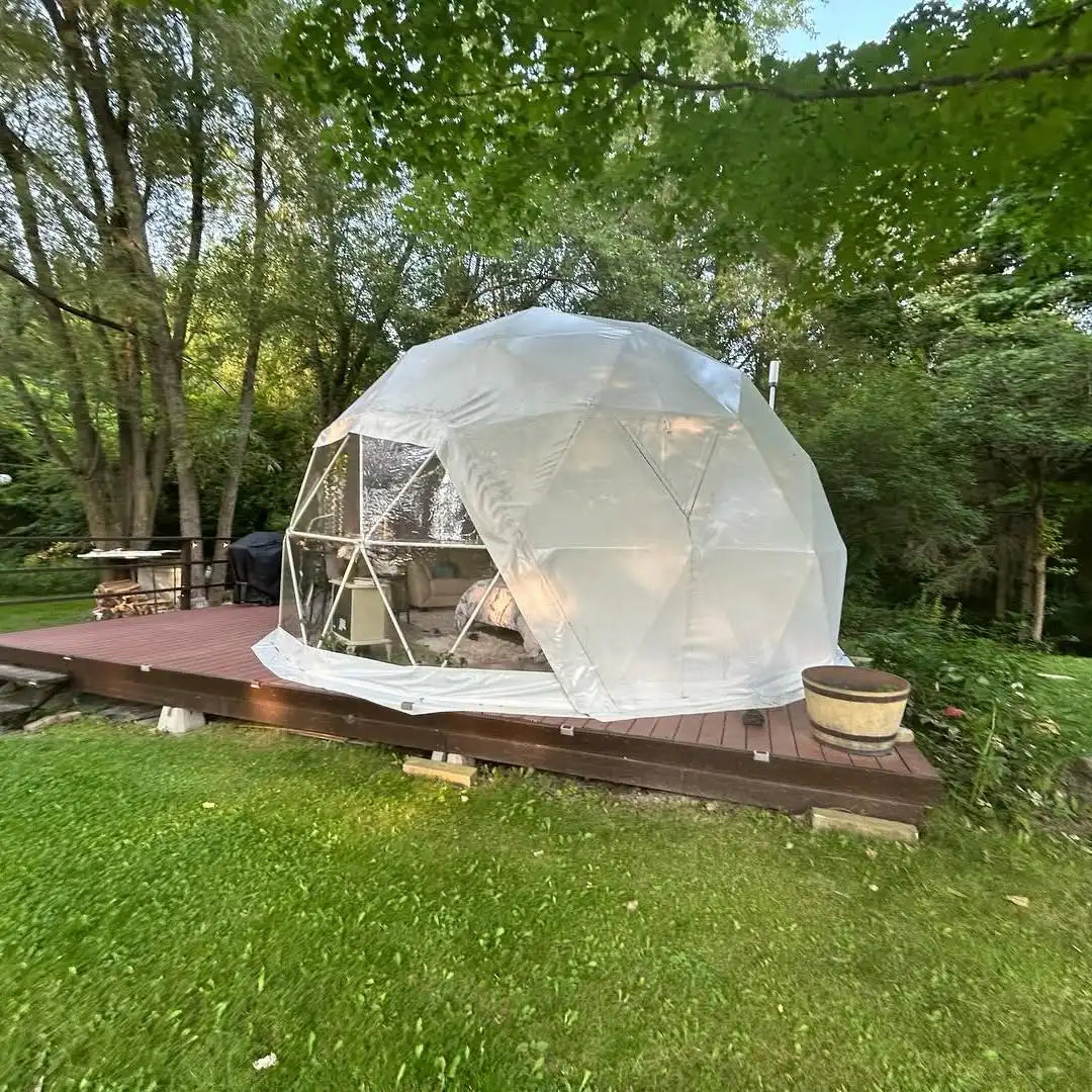 Durable Geodesic Dome Tent PVC Waterproof Glamping Starry House Hemispherical Bubble Igloo Tent Luxury Outdoor Camping