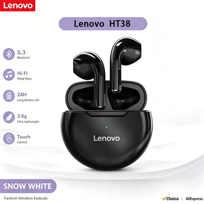 Lenovo Bluetooth Earphones HE05X Wireless Earbuds Magnetic Neckband Earphone Waterproof Sport Headset Mic Noise Cancelling