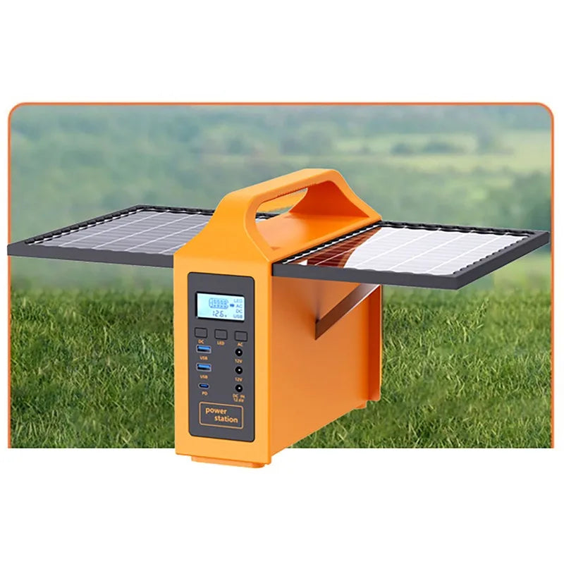 100W/150W Portable Solar Power Station with LED Light & Solar Panel 220V 110V Power Supply Solar Generator Outdoor Backup Power