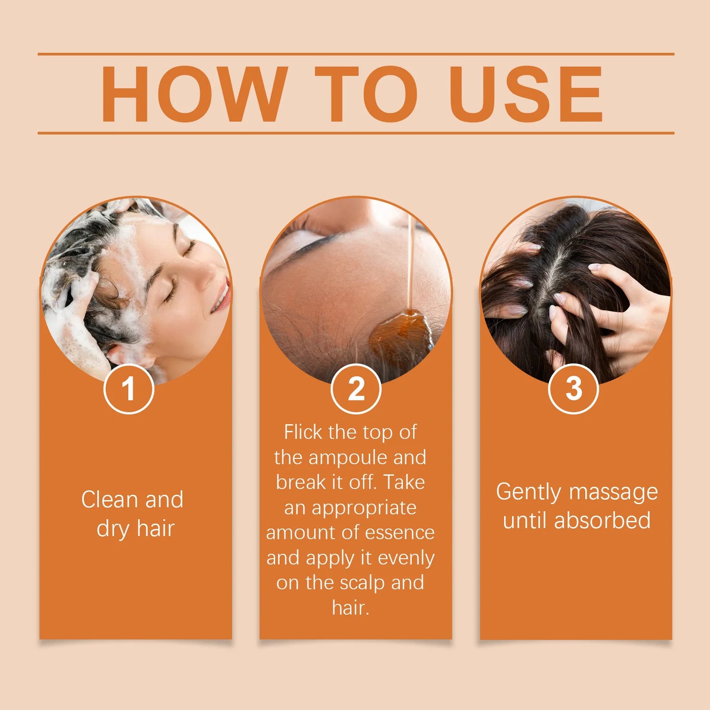 Hair Growth Ampoules Regrowth Anti Hair Loss Repair Split End Dry Damaged Hair Essential Oil Nourishing Scalp Portable Hair Care