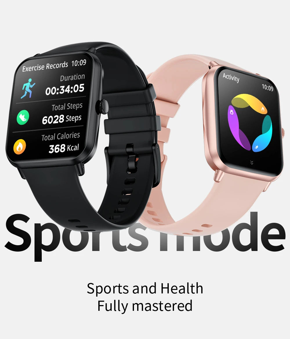 LIGE Fashion 1.83" HD Screen Smart Watch Women Bluetooth Call IP68 Waterproof Ladies Watches Daily Health Monitor Smartwatch New