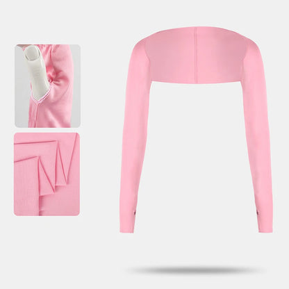 UV Protection Shrug Cooling Cycling Shawl Sun Cover Golf Stretch Breathable Casual Wear Summer Thumb Hole Driving Arm Sleeve