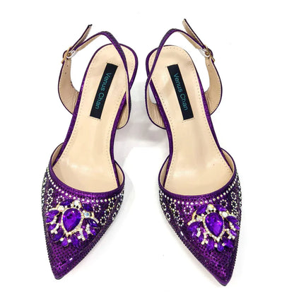 New Fashion Women's Summer Elegant High Heels Women's Sandals Luxury Wedding Italian Women's Party Shoes All Diamond