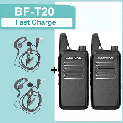 1/2PCS Baofeng BF-T20 Walkie Talkie Mini Micro USB Charging Portable Two Way Radios Upgrade Of BF-C9 KD-C1 For Hunting Kid’s Toy