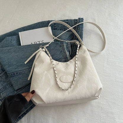 New Summer Chain Commuting Bag, Casual Student Soft Face Large Capacity Bag for Women, Fashion Single Shoulder Crossbody Bags