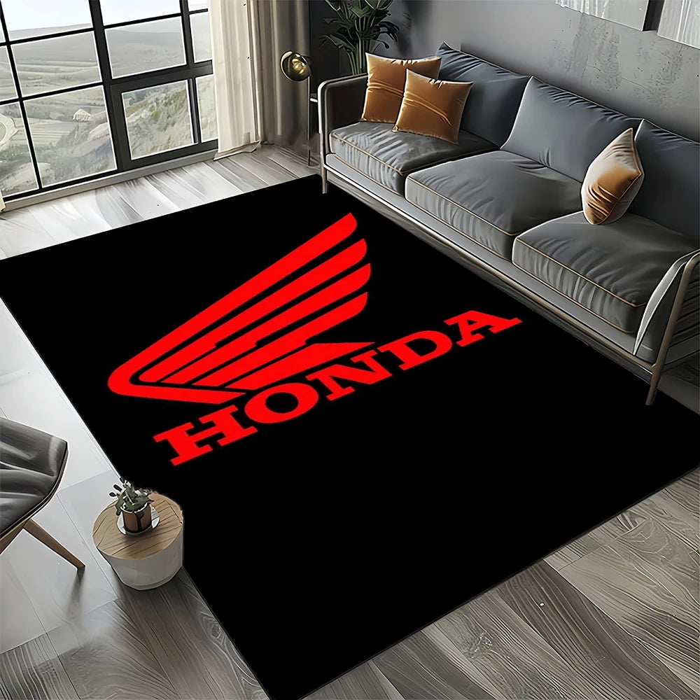 Racing Car H-HONDA HRC Motorcycle Carpet Rug for Living Room Bedroom Home Sofa Decoration,Kids Area Rug Non-slip Floor Mat Gift