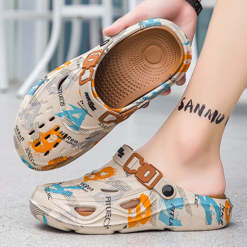 Dropship Men's Sandals Outdoor Slippers Beach Comfortable Slides Thick Soft Clogs Water Shoes Men Casual Shoes Men Beach Sandals