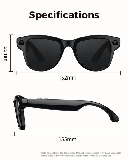 2026 New 3600mAh Large Capacity Smart Glasses 800W Pixel Anti-shake Camera 120+Language Translation Video Recording Call Glasses