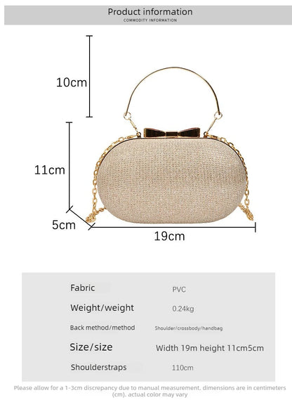 Luxury Sequined Hand-held Dinner Bag, Elegant Style Bag, High-end Chain Single-shoulder Crossbody Bag, Handbag for Wedding Party