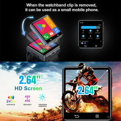 S222 4G Smart Watch Android 11 MTK6761 Quad Core 4GB Ram 64GB Rom Dual Cameras 2.64" Large Screen Detachable WIFI GPS Smartwatch