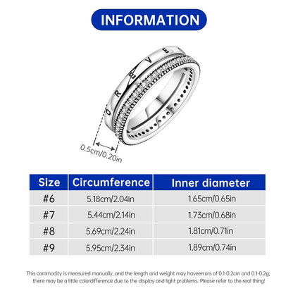 925 Sterling Silver Three-Ring Stackable Ring for Women Simple Fashion Design Fine Jewelry Perfect for Birthday Party Gift 2026