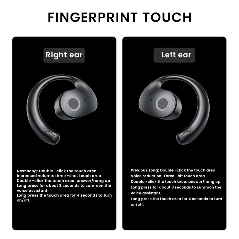 Lenovo AI Earphones Wireless Bluetooth Real-time Language Translation 144 Languages Ear Hanging Headphone Translator For Busine