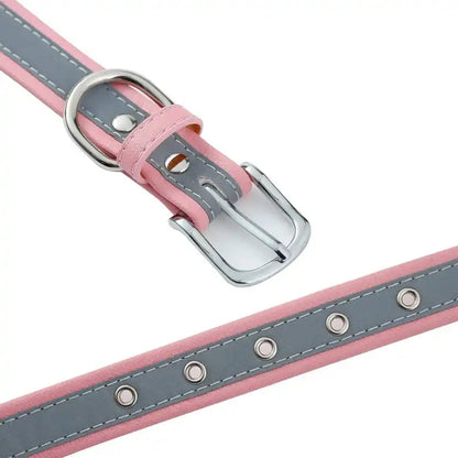 Dog Collar PU Leather Engraved - Customized with Name, Unique Gift for Dog Lovers, Adjustable Puppy for Small Medium Large Breed