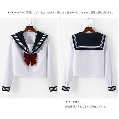 Student JK Uniform Women's High School Korean Chinese School Uniforms Navy Sailor Outfit Short Sleeve Suit Japan Seifuku Girl