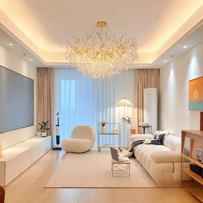 Luxury Modern Crystal Ceiling Chandelier Led Pendant Lamp Dining Table Living Room Bedroom Home Decor Wall Hanging Light Fixture