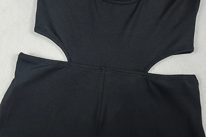 Weird Puss Waistless Jumpsuit Women Sexy Backless Sleeveless Summer Solid Stretch Skinny Midnight Activity Workout Slim Overalls