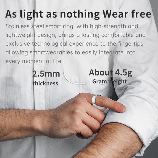 2026 Smart Ring Health and Sleep Tracker Heart Rate Blood Oxygen Monitor Brush Video 5ATM Waterproof Multi Sports Men Women Ring